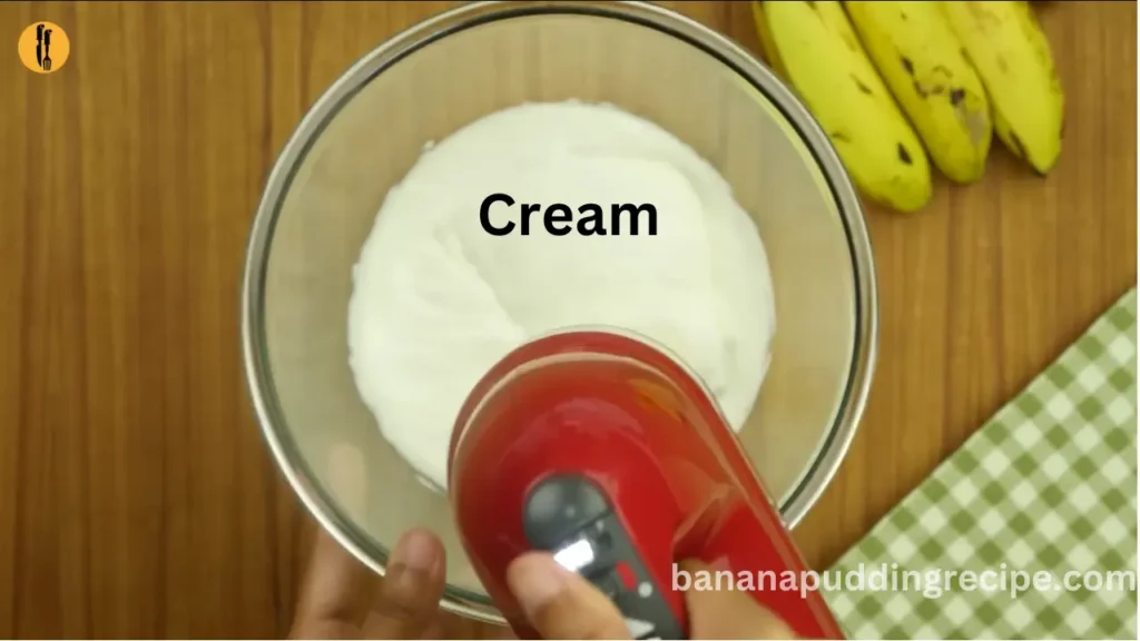 In a bowl, add cream and beat for 2 minutes